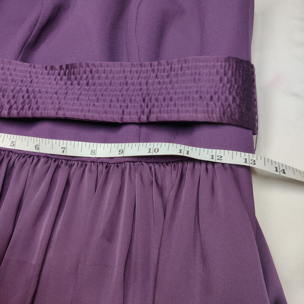 White by Vera Wang Plum Purple Halter Neck Bow Maxi Bridesmaid Prom Dress 2 - Picture 14 of 15